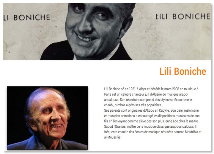 page d'acceuil du site Lili Boniche