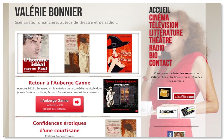 * page d'accueil du site ValerieBonnier.fr